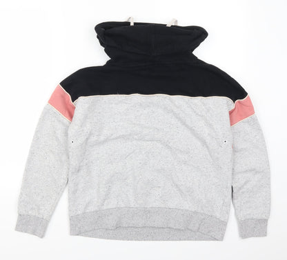 Back view of F&F women’s pink striped pullover sweatshirt, size S