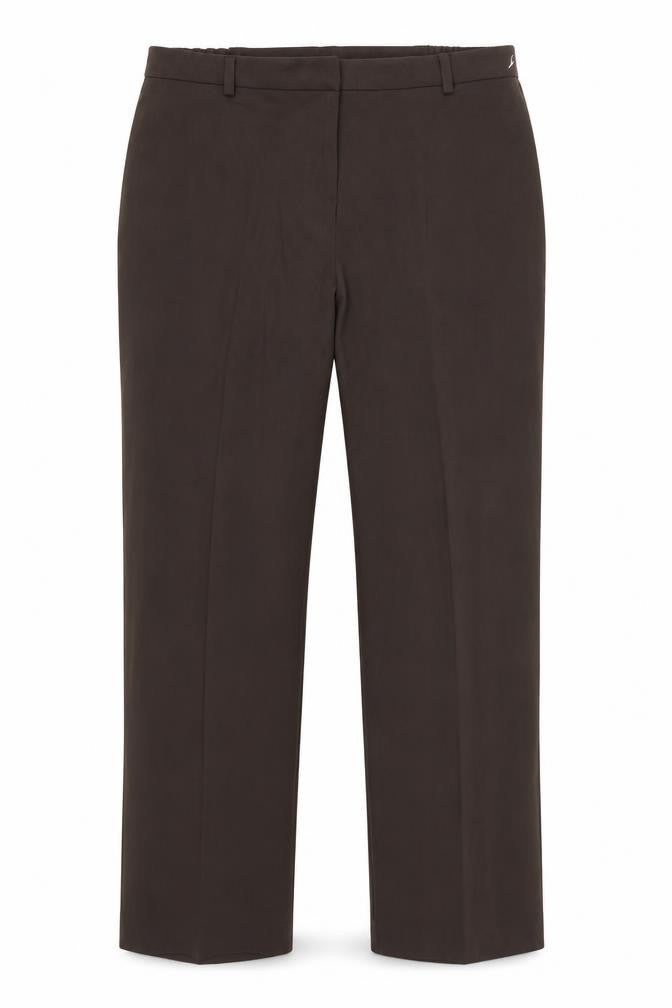 Front view of Special Collection women’s brown trousers, size UK 34, in, 28-inch leg