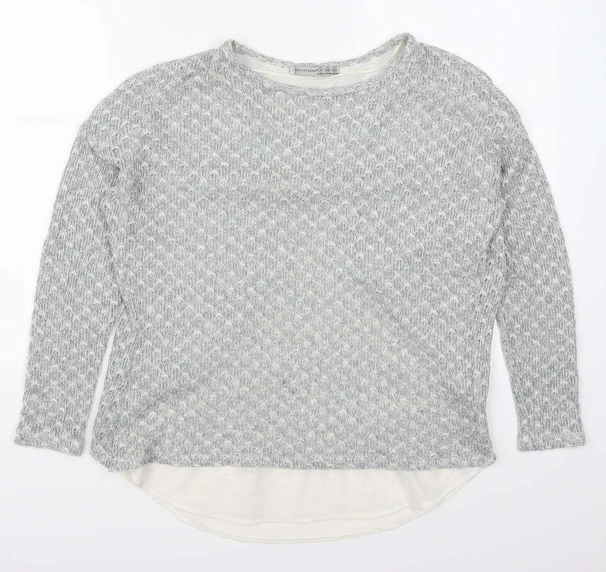 Additional front view of Atmosphere women’s grey jumper, size UK 8