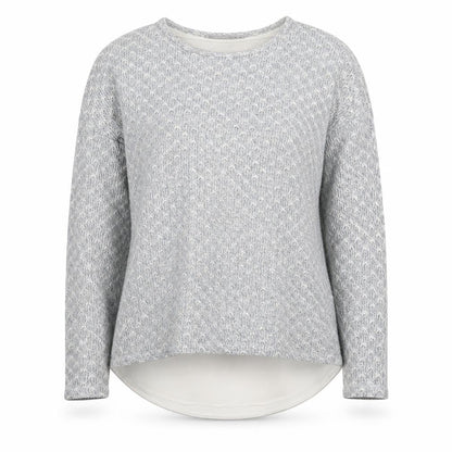 Front view of Atmosphere women’s grey jumper, size UK 8