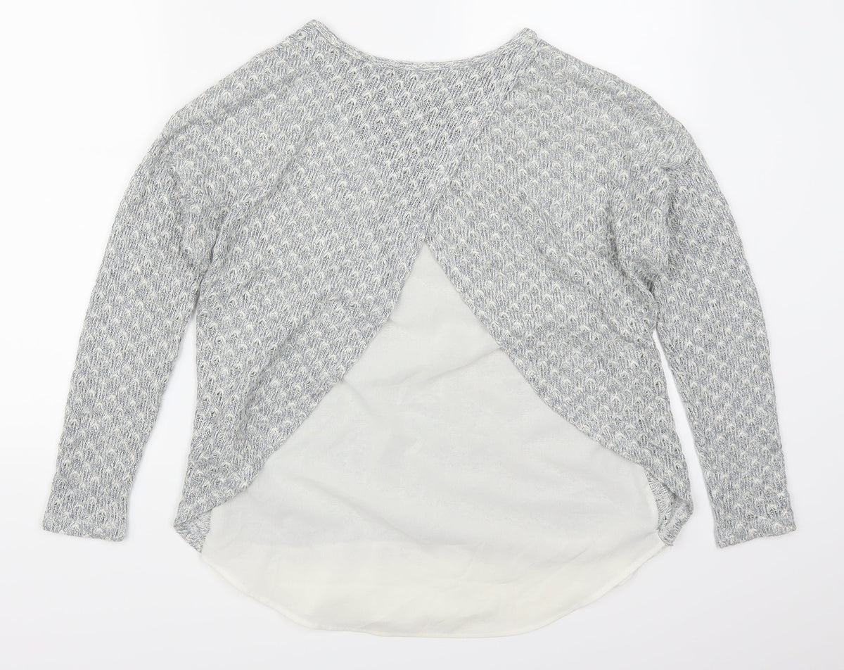 Back view of Atmosphere women’s grey jumper, size UK 8