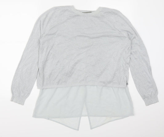 Oasis Womens Silver   Pullover Jumper Size L