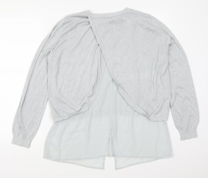 Back view of Oasis women’s silver jumper, size L