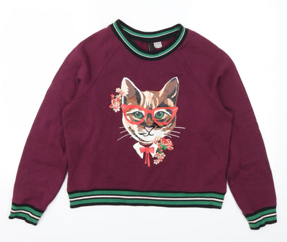 H&M Womens Purple   Pullover  Size S  - Cat