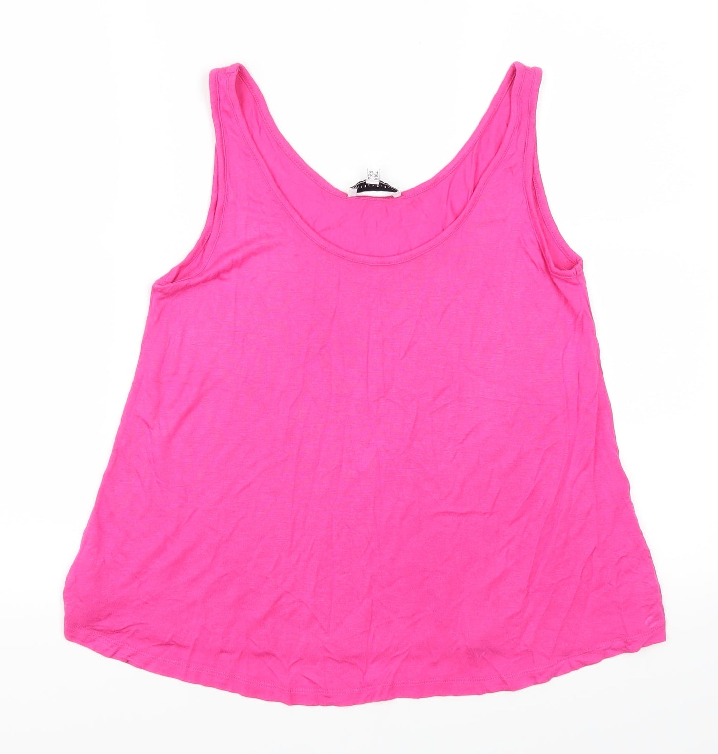 Womens UK Size 8 Warehouse Pink Basic Tank