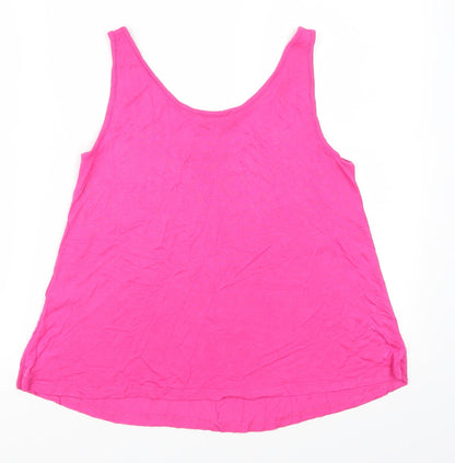 Womens UK Size 8 Warehouse Pink Basic Tank