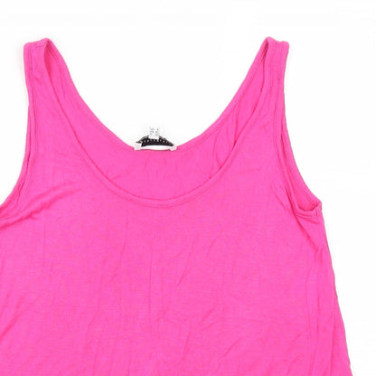 Womens UK Size 8 Warehouse Pink Basic Tank