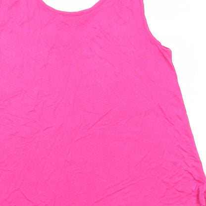 Womens UK Size 8 Warehouse Pink Basic Tank