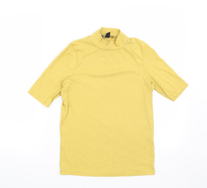 Womens UK Size 8 New Look Yellow Basic Blouse