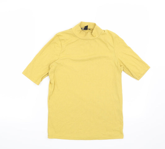 Womens UK Size 8 New Look Yellow Basic Blouse