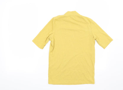 Womens UK Size 8 New Look Yellow Basic Blouse
