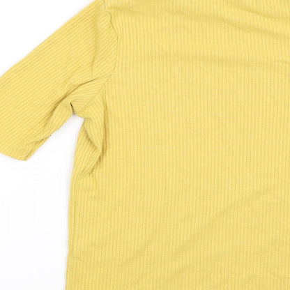 Womens UK Size 8 New Look Yellow Basic Blouse