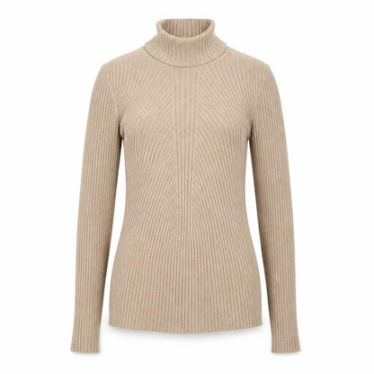 Front view of Warehouse women’s brown jumper, size UK 8