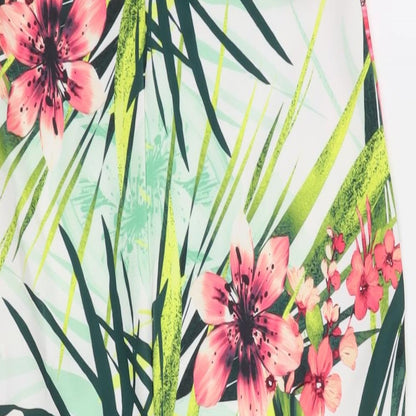 Boohoo Womens White Floral  Bodycon  Size 12