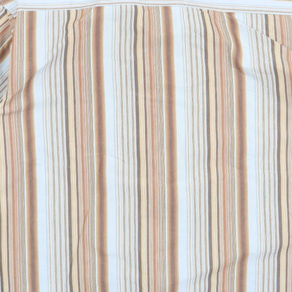 Mens UK Size S Easy Brown  Button-Up Long Sleeve Casual Shirt