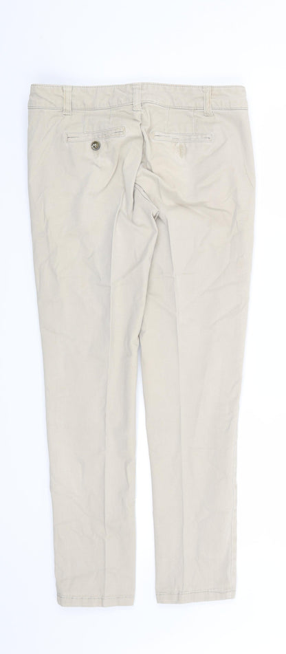 Womens UK Size 8 TALLY WEiJL Regular Fit Straight Beige Jeans