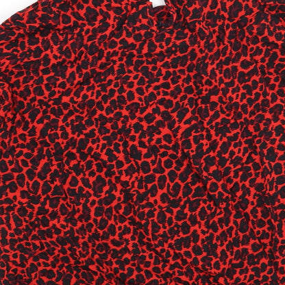 Womens UK Size 10 Preworn Red Basic Blouse