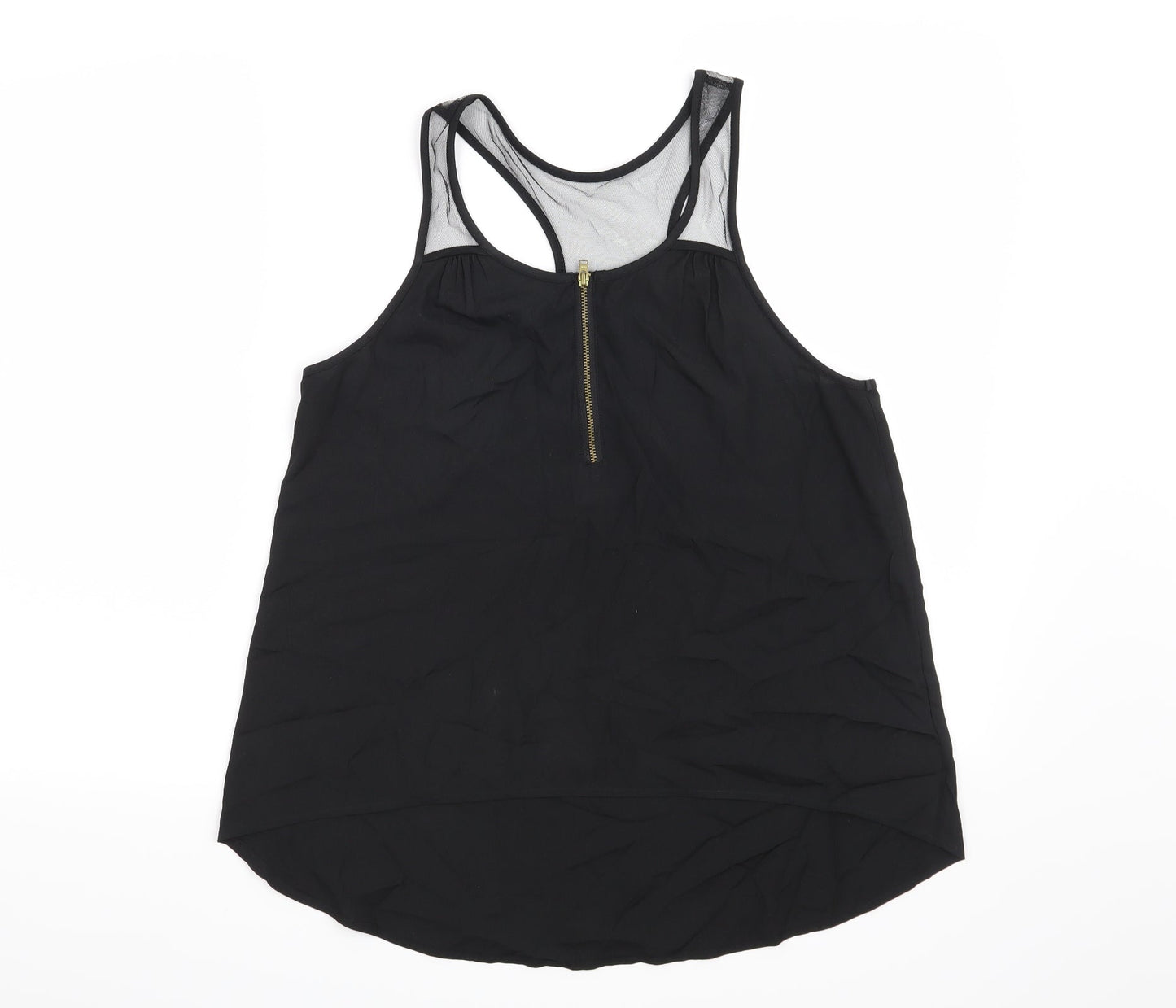 Womens UK Size 4 H&M Black Basic Blouse
