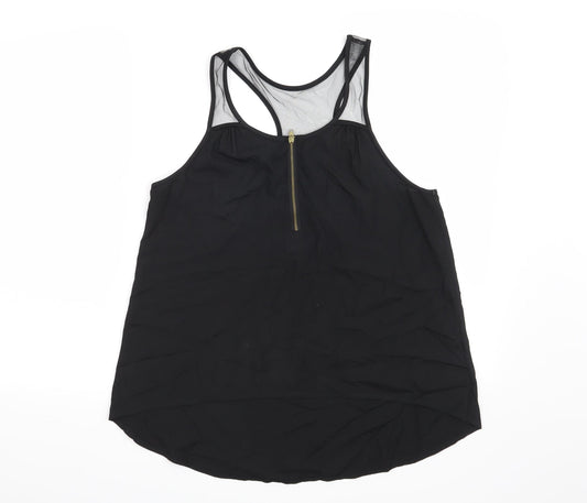 Womens UK Size 4 H&M Black Basic Blouse