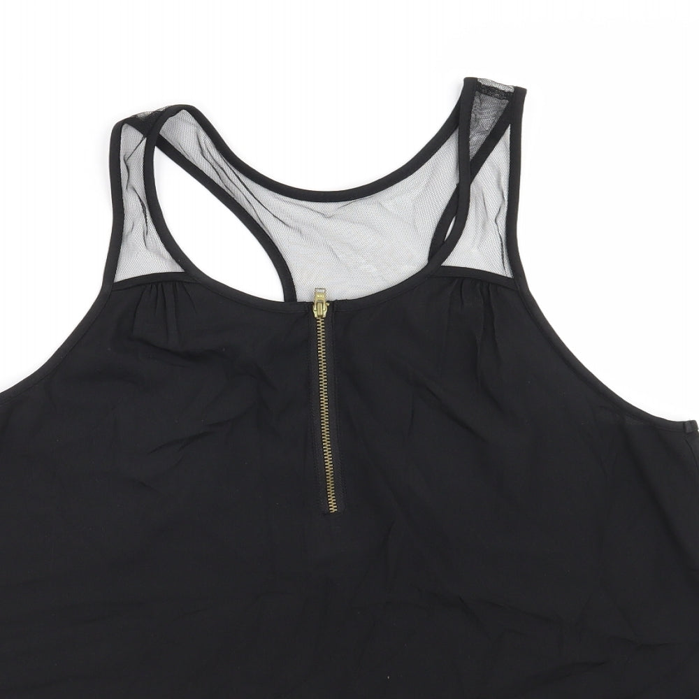 Womens UK Size 4 H&M Black Basic Blouse