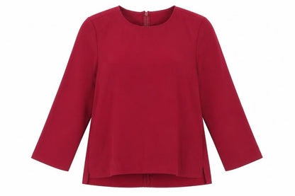 Womens UK Size 8 Topshop Red Basic Blouse