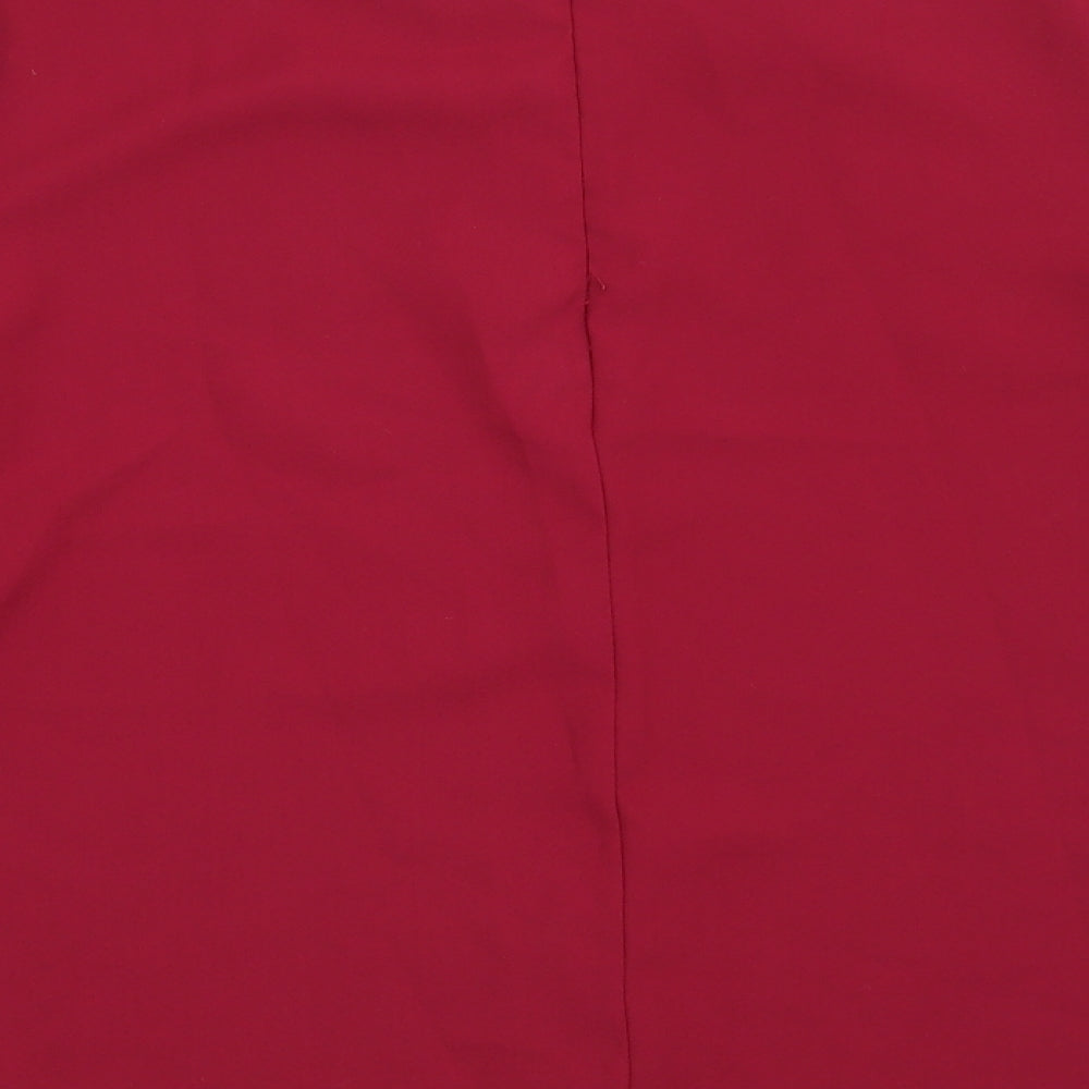 Womens UK Size 8 Topshop Red Basic Blouse