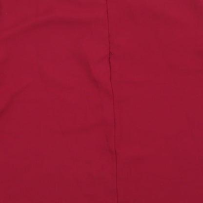 Womens UK Size 8 Topshop Red Basic Blouse