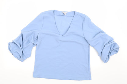 Womens UK Size 6 H&M Blue Basic Blouse