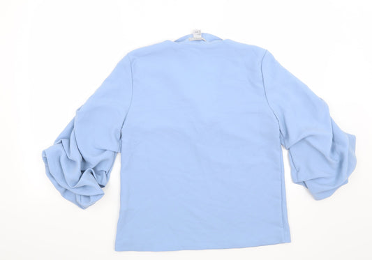 Womens UK Size 6 H&M Blue Basic Blouse