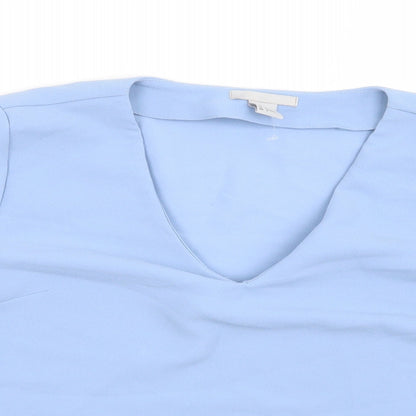 Womens UK Size 6 H&M Blue Basic Blouse