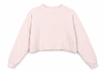 Front view of Topshop women’s pink pullover sweatshirt, size UK 6