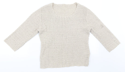 Preworn Womens Beige   Pullover Jumper Size 12