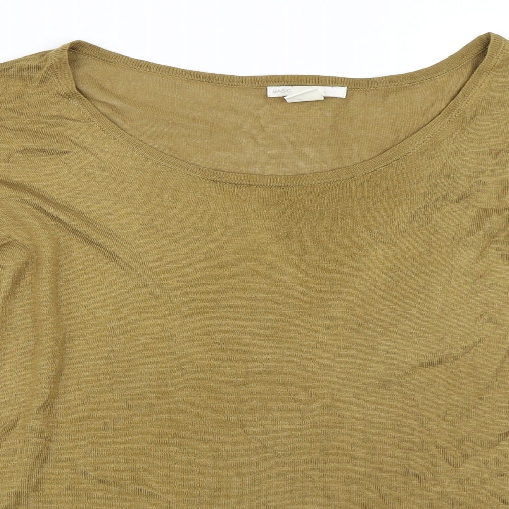 H&M Womens Green   Basic T-Shirt Size XS