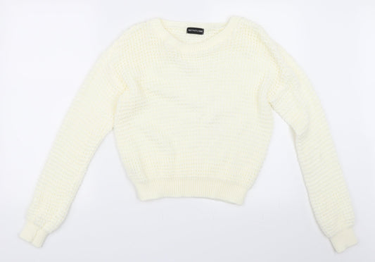 PRETTYLITTLETHING Womens Ivory   Pullover Jumper Size M