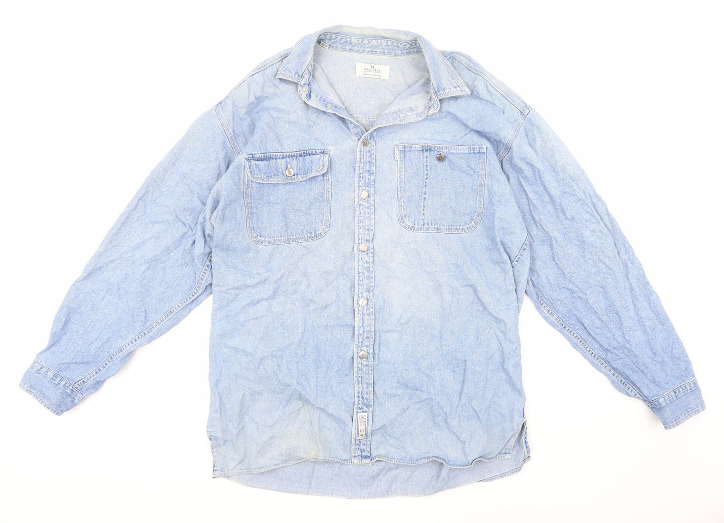 Smithy Mens Blue    Button-Up Size L