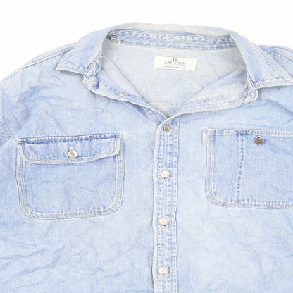 Smithy Mens Blue    Button-Up Size L