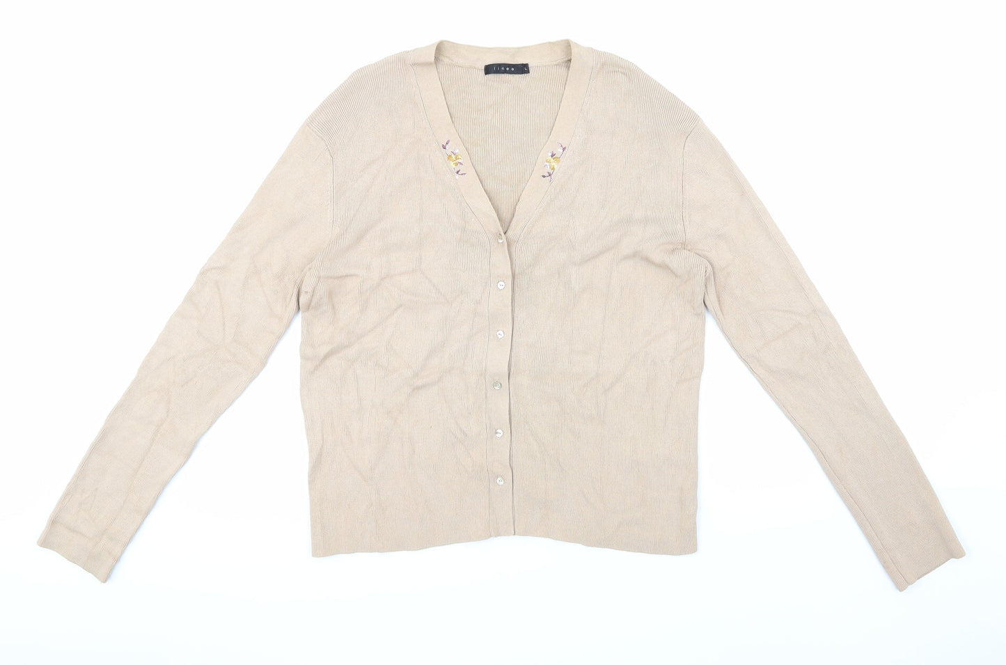 Linea Womens Beige   Cardigan Jumper Size L