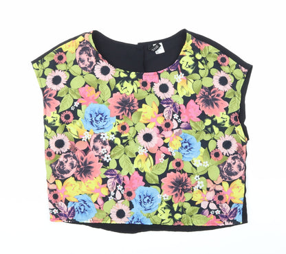 Womens UK Size 12 H&M Black Basic Blouse