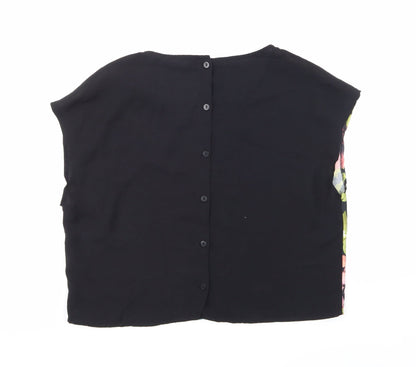 Womens UK Size 12 H&M Black Basic Blouse