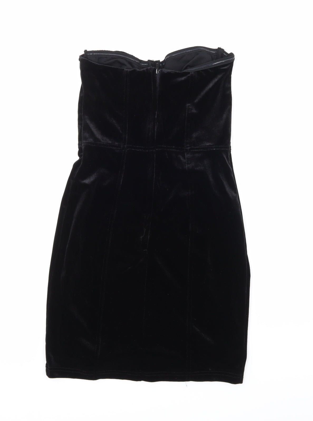 H&M Womens Black  Velour Mini  Size 8