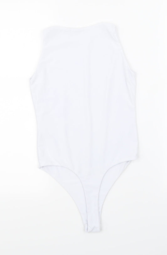 Womens UK Size 6 Boohoo White Basic Tank