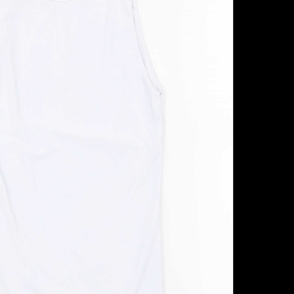 Womens UK Size 6 Boohoo White Basic Tank