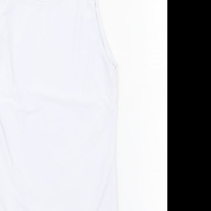 Womens UK Size 6 Boohoo White Basic Tank