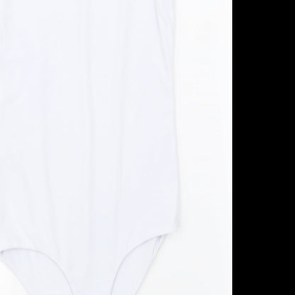 Womens UK Size 6 Boohoo White Basic Tank
