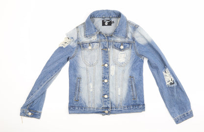 Boohoo Womens Blue  Denim Jacket  Size 6