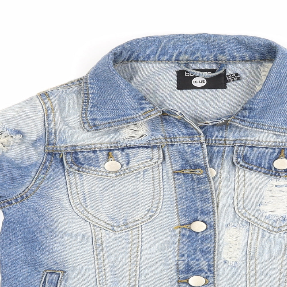 Boohoo Womens Blue  Denim Jacket  Size 6
