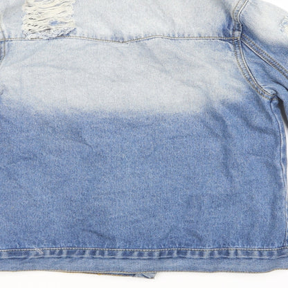 Boohoo Womens Blue  Denim Jacket  Size 6