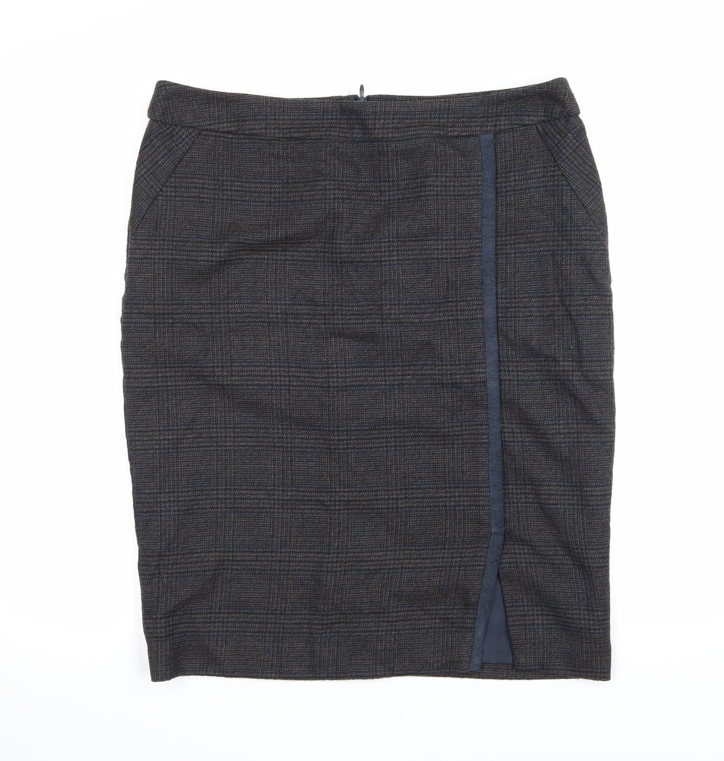 TU Womens Blue Check  A-Line Skirt Size 12