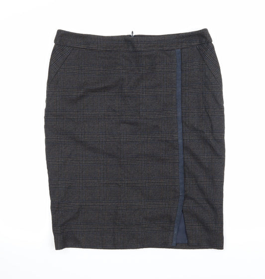 TU Womens Blue Check  A-Line Skirt Size 12