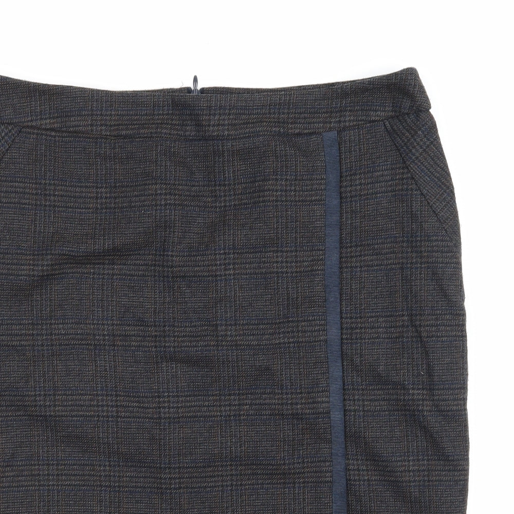 TU Womens Blue Check  A-Line Skirt Size 12